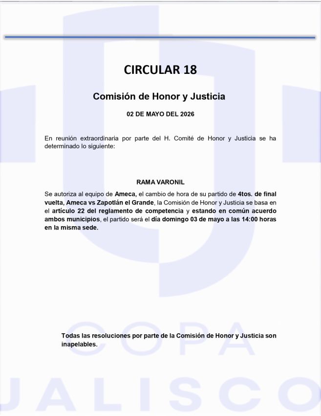 Circular 18